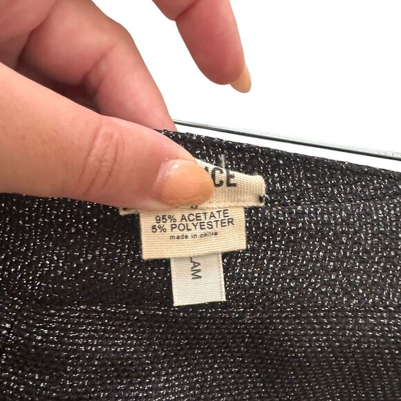 L'AGENCE Metallic Flared Pant Black Sz 6 - Picture 5 of 7